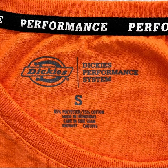 Dickies Performance System Tee Shirt Size Small Orange - Picture 7 of 11